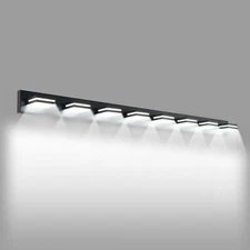 63 Inch 8 Lights LED Black Modern Vanity Light Bathroom Mirror Wall Lamp Fixture