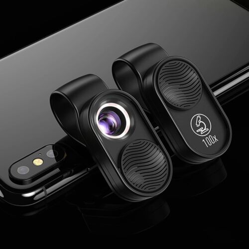 100x Phone Mini Pocket Microscope, Smartphone Microscope with LED Light, Lens...