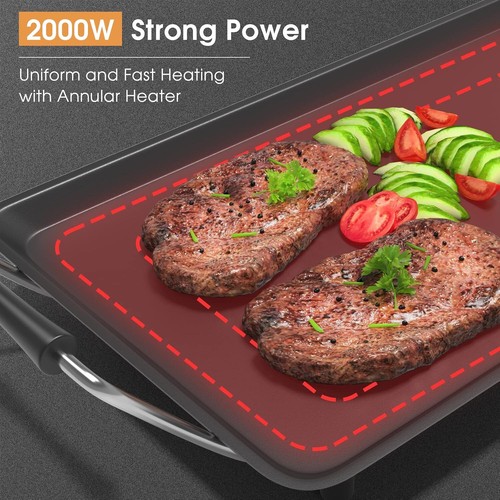 35" Electric Nonstick Extra Large Griddle Grill-Teppanyaki Grill BBQ *NO PLUG - Picture 5 of 10