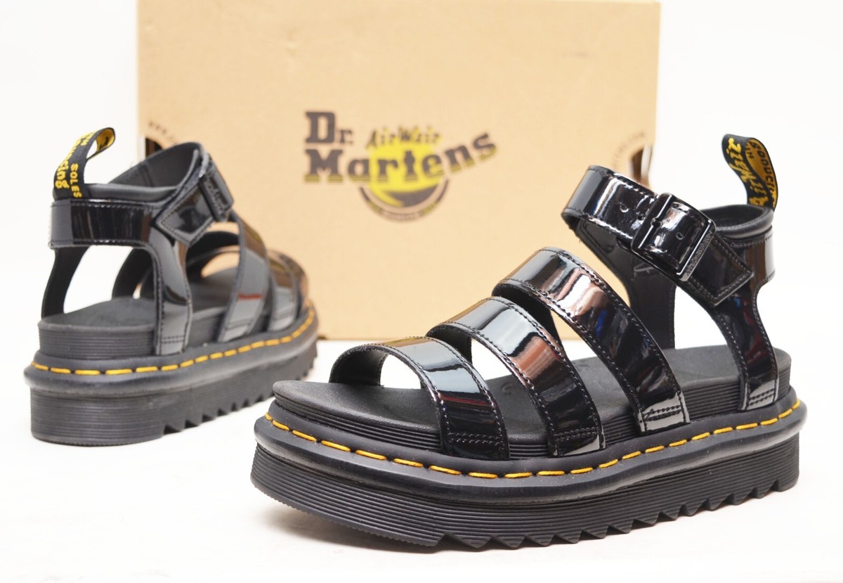 Dr.マーチン　サンダル　BLAIRE PATENT LAMPER Amazon.com | Dr. Martens Blaire Sandals For Women - Leather