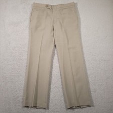 Vintage 70s Levi's Action Slacks Mens 37X31.5 Light Beige Straight Leg Mid-Rise