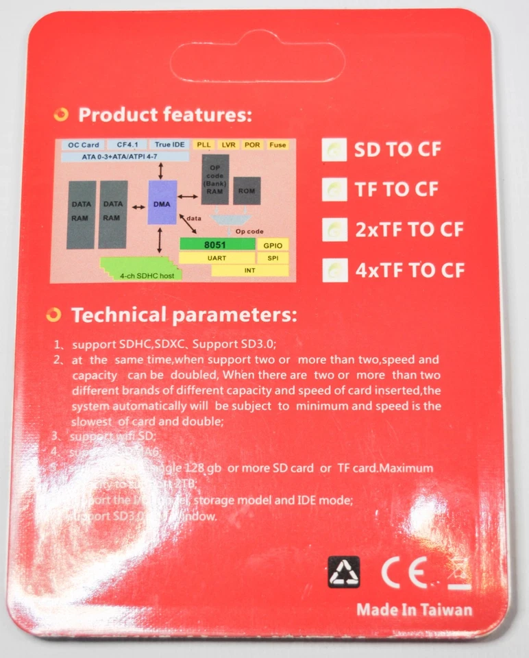 Extreme Compact Flash CF Type - Memory Card Adapter Converter - Image 2 of 2