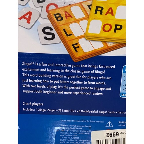 ThinkFun Zingo Word Builder Kids Vocabulary Spelling Learning Game - Picture 3 of 4