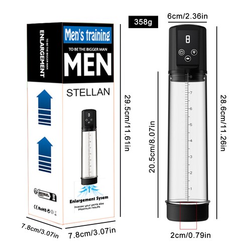 Electric Penis Vacuum Pump Sucking Training Masturbator Enlarger Suction Sex Toy - Picture 12 of 12