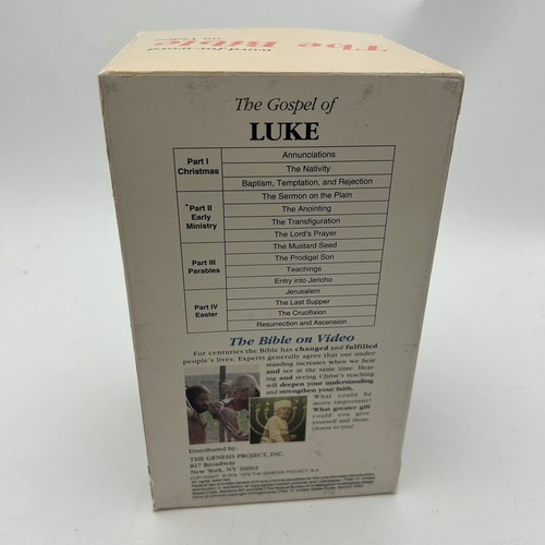 Gospel According to Luke VHS Box Set Richard Kiley (Actor), Brian Deacon - Picture 2 of 4