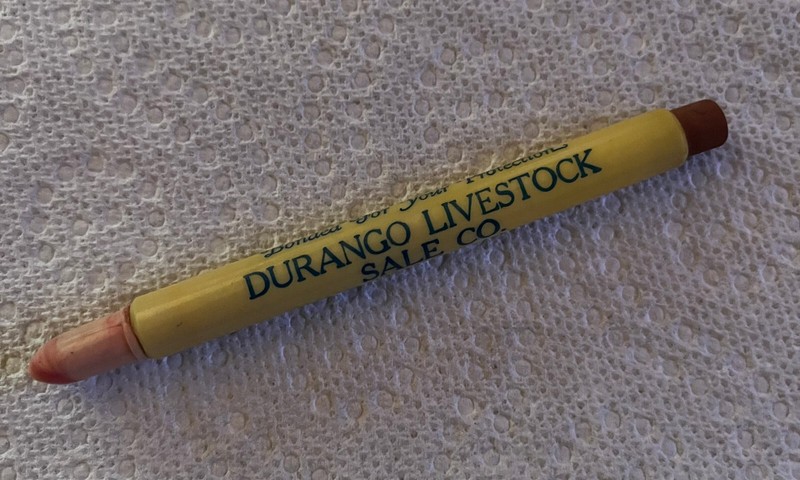 Vintage Advertising Bullet Pencil - Durango Livestock - Durango Colorado