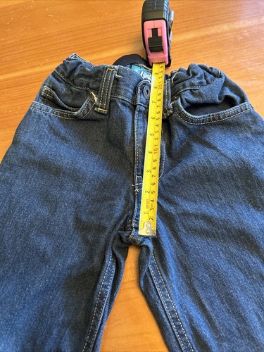 Old Navy Loose Fit Size 6 Boys Adjustable Waist Jean Casual Dark Wash Wide Leg - Picture 9 of 14