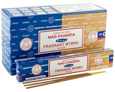 Satya Combo Series - 16 Gram Pack - Nag Champa + Fragrant Myrrh