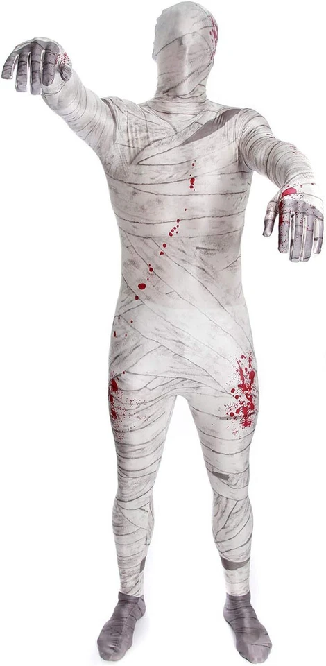 Fantasia masculina feminina egípcia mamãe adulta Morphsuit M - XXL Halloween - Imagem 2 de 3