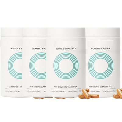 pack 1-4 Women's Balance Hair Growth Supplements, Ages 45 and Up, 120 Count