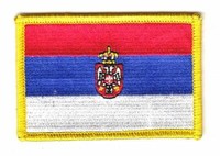 AufnäHer Serbien Wappen Patch Flagge Fahne
