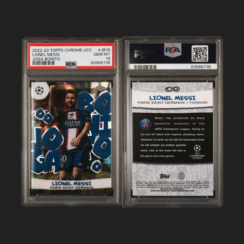 22-23 Topps Chrome UEFA CC LIONEL MESSI Joga Bonito SSP PSA 10