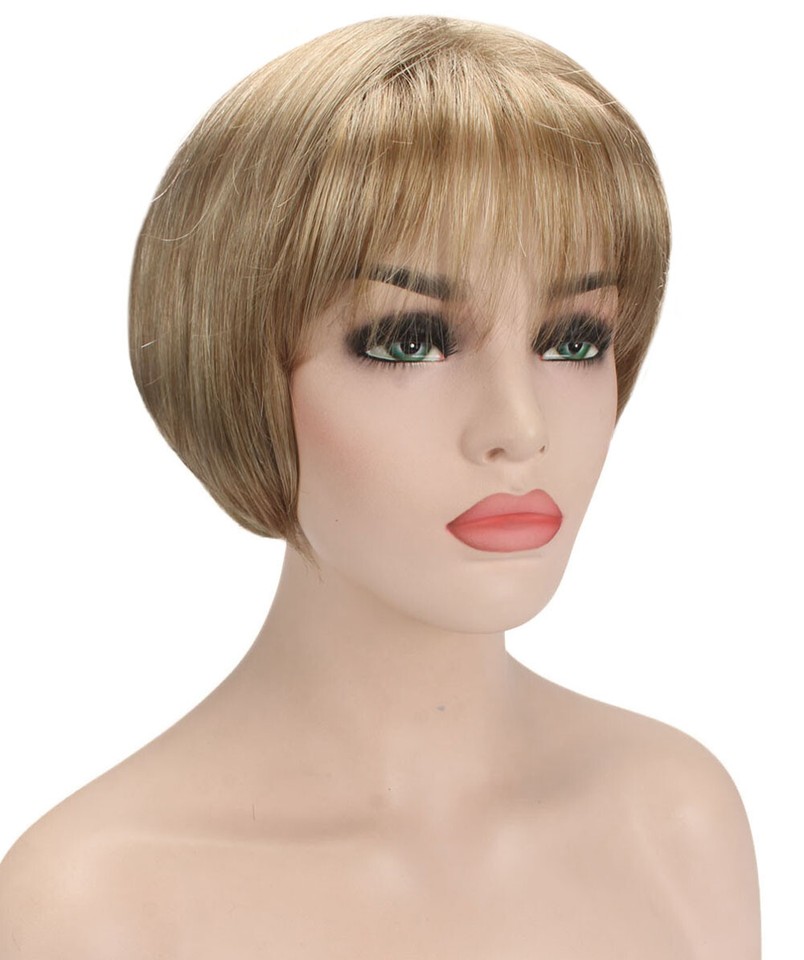 Gloria - Srraight Kanekalon Synthetic Fiber Full Wig, 2.25-7 in, Ash ...