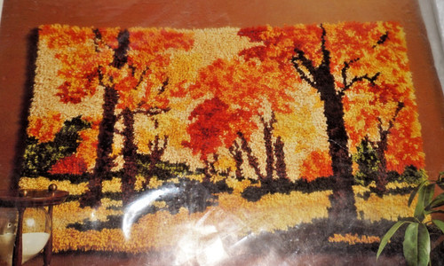 Paragon Needlecraft, "Autumn View Rug", Full Color, Latch Hook Canvas #9220