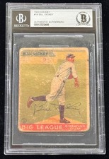 Signed Bill Dickey 1933 Goudey #19 Rookie Card RC 7* WS Champion HOF Auto BGS