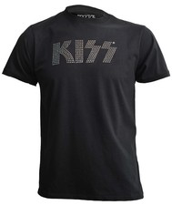 Official Kiss T Shirt Diamante Logo Embellished Mens Ladies New S M L XL XXL