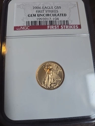 2006 Eagle G$5 NGC First Strike GEM UNCIRCULATED  1/10th oz. .9999 Gold