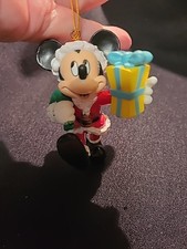 Disney Store Christmas Ornament Mickey Mouse Santa With Presents
