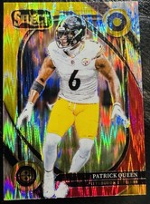 2024 Panini Select Patrick Queen Club Level #286 Red & Yellow Shock Steelers