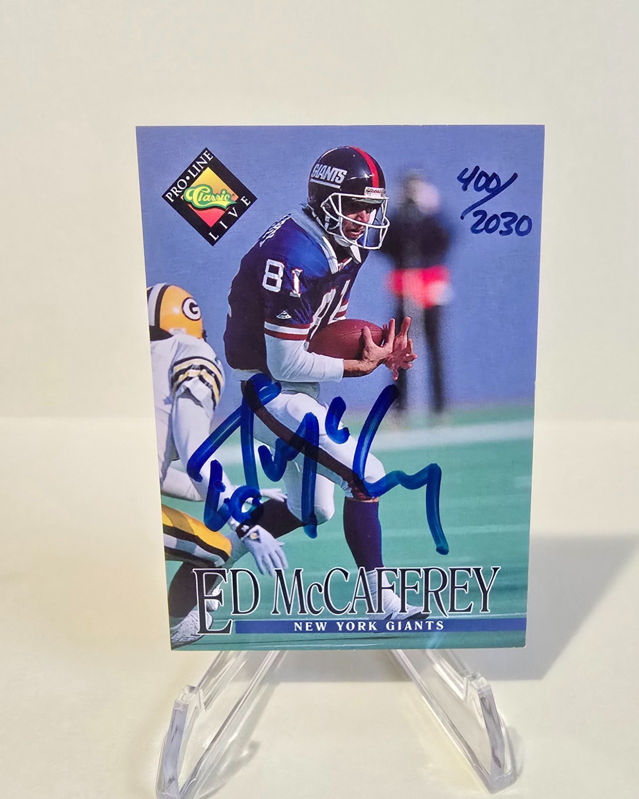 1994 Pro-Line Classic ED McCAFFREY *LIMITED EDITION ON CARD AUTO* #d /2030