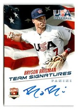 2015 Bryson Brigman Panini USA Baseball Rookie Auto 306/399 - Cincinnati Reds