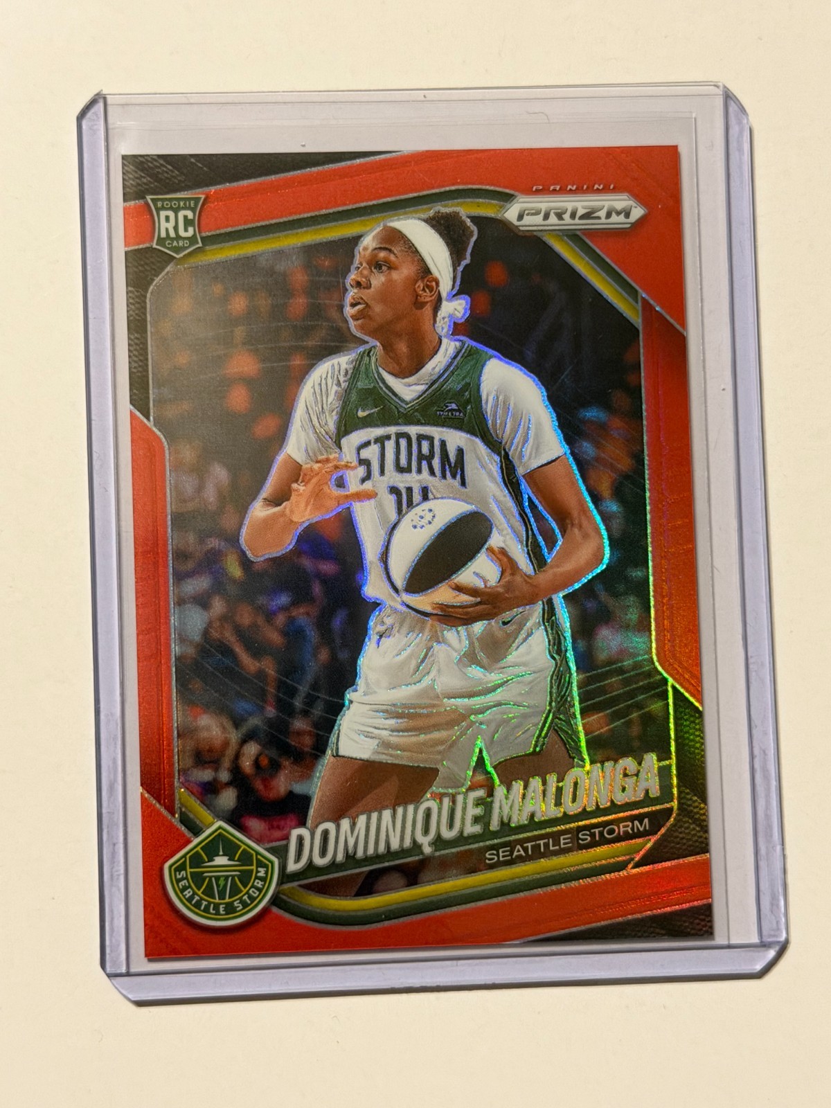 Dominique Malonga 2025 Panini Prizm WNBA #116 Rookie Seattle Storm True Red /299