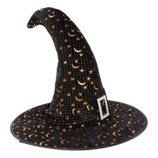 Witch Hat for Women Adult Wizard Hat Sorcerer Accessories Halloween Party Hea...