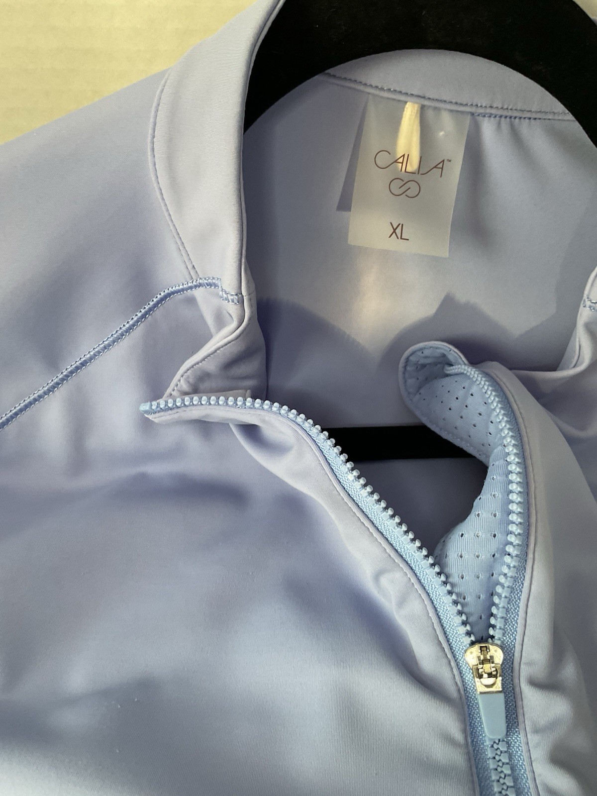 CALIA by CARRIE UNDERWOOD Women Lilac Warm Up Quarter Zip Long Sleeve Sz Lg. EUC