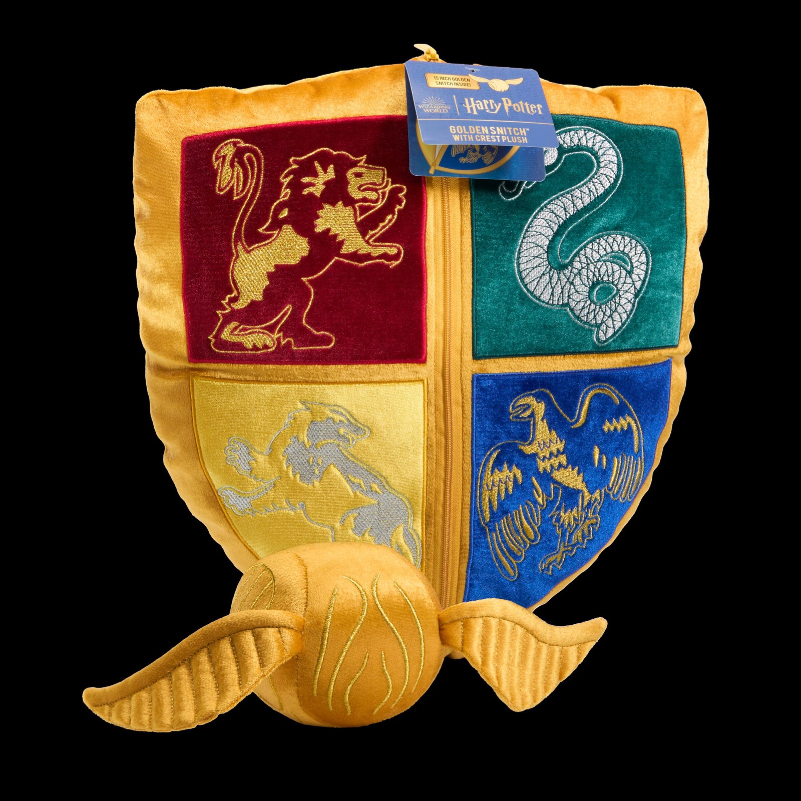 NOBLE Hogwarts Shield Plush With Golden Snitch 36Cm 9590₽