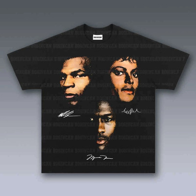 Mike Tyson Michael Jackson Michael Jordan T Shirt Vintage Legends Tee