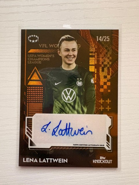 2025-26 Topps Knockout Women Lena Lattwein Auto Orange /25