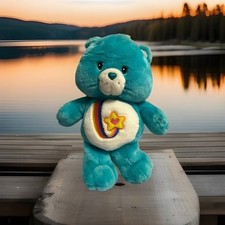 Care Bear 2004 Blue Talking Rainbow Star Thanks Alot Plush 13 inch