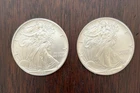 Two 1995 American Silver Eagle 1 oz .999 Fine Silver