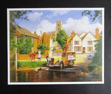 9.10" x  7.20"   MALCOLM ROOT  PRINT   " A COUNTRY DELIVERY "  READY TO FRAME