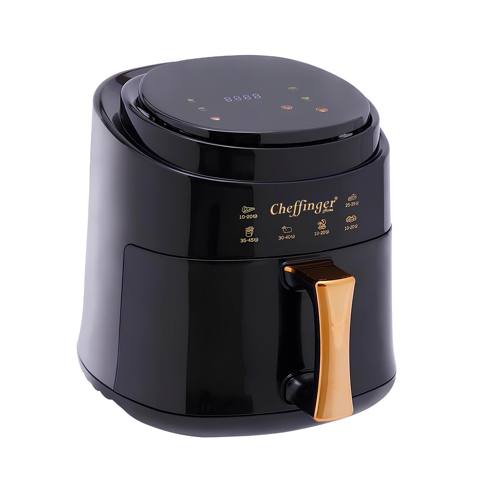 Friteuse à air chaud 8L Cheffinger 1400W en noir avec écran tactile