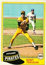 1981 Topps Kent Tekulve 695 Pirates