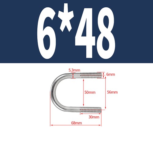M6 M8 M10 M12 304 A2 Stainless U Bolts Exhaust Clamps U-shaped Pipe Clamp - Picture 11 of 52