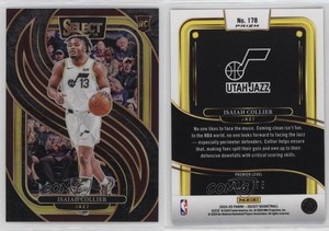 2024 Panini Select Premier Level Maroon Prizm /175 Isaiah Collier #178 Rookie RC
