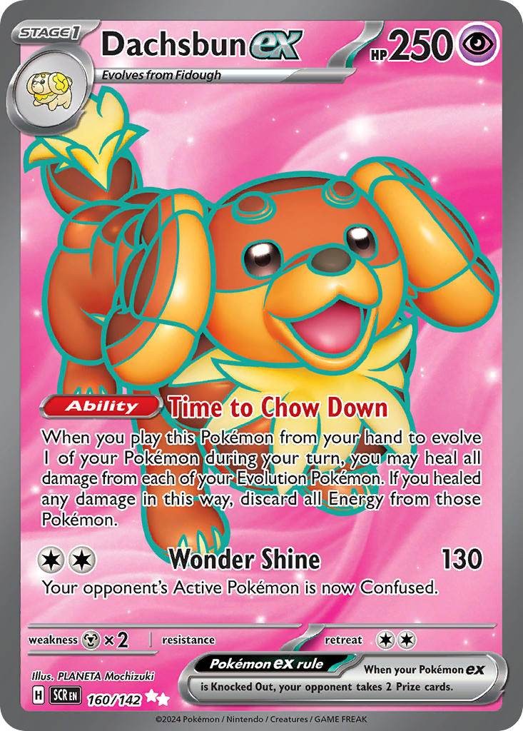 Dachsbun ex 160/142 Ultra Rare ex Stellar Crown Pokemon Cards
