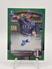 2025 Bowman Chrome Draft Mega Box Green Gavin Fien Auto /99 Rangers