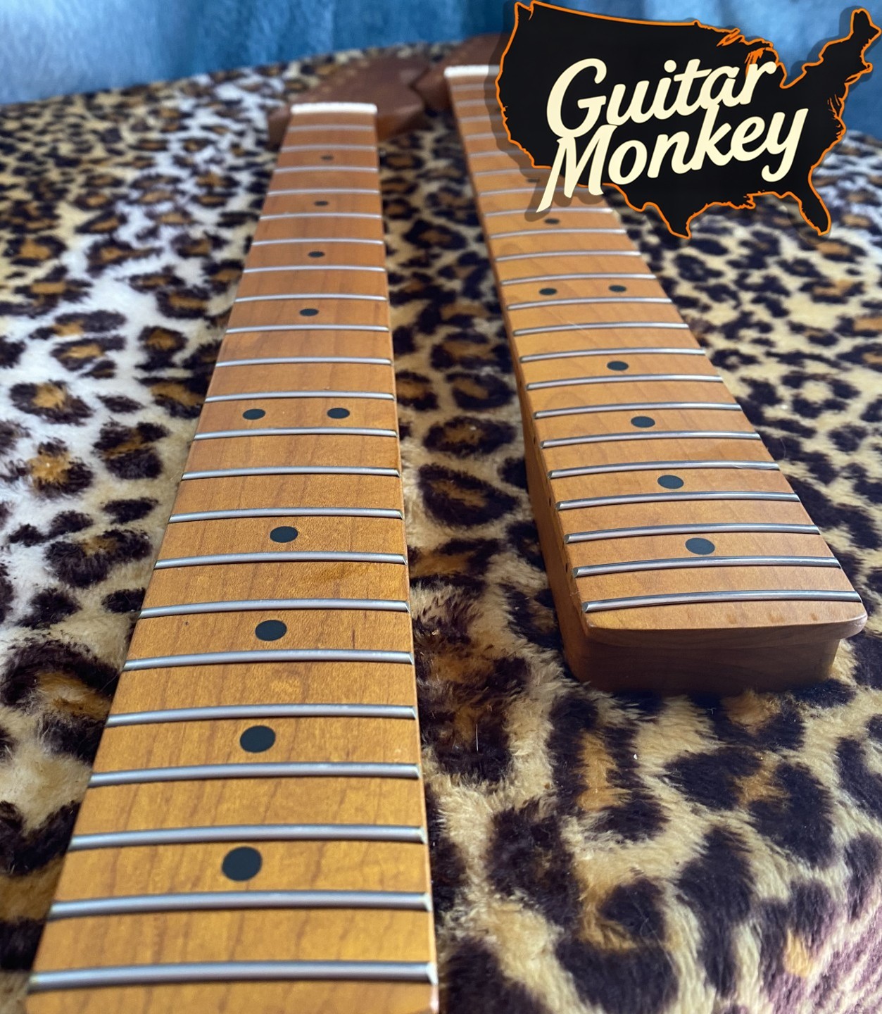Stratocaster in acero tostato Jumbo tasti laminati dado osseo nitro satinato foto 3