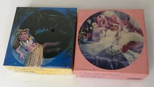 Two classic vintage Miss Piggy Springbok Round Mini Jigsaw Puzzle 60+ Pieces 7"