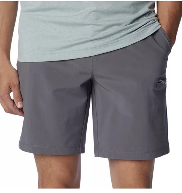Columbia Narrows Pointe Shorts Mens 30 Gray 9" Omni Shade Stretch UPF 50 Active