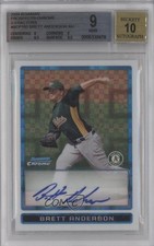2009 Bowman Chrome Prospects X-Fractor 95/250 Brett Anderson BGS 9 MINT Auto 0a1