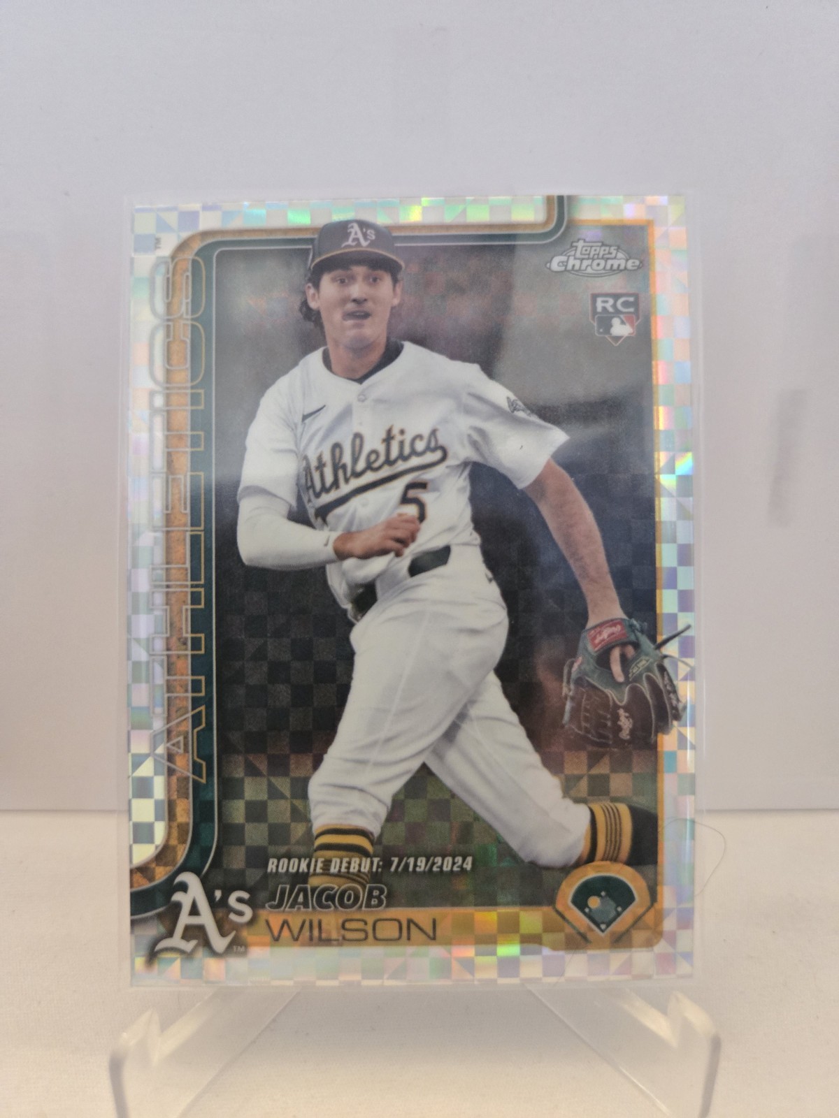 2025 Topps Chrome Update Jacob Wilson #USC150 X-Fractor RC Oakland Athletics