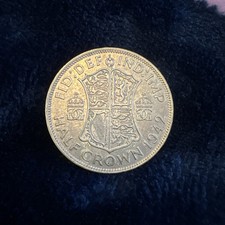 1942 United Kingdom Half Crown Collectable Silver Coin