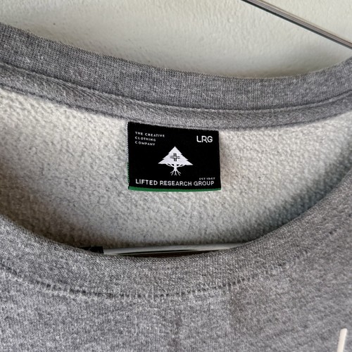 LRG Lifted Research Group Crewneck Sweatshirt Adult 4XL Heather Gray NO SIZE TAG - Picture 4 of 4