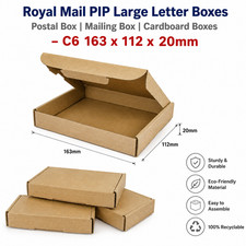 Royal Mail PIP Standard Large Letter Post Size Shipping Mailing Box Cardboard C6