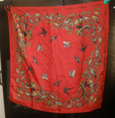 Women's Scarf Cornelia James Red Birds of the British Isles