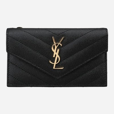 Saint Laurent 6S Monogram Umhängetasche aus Leder Schwarz 612808 BOW01 153912556